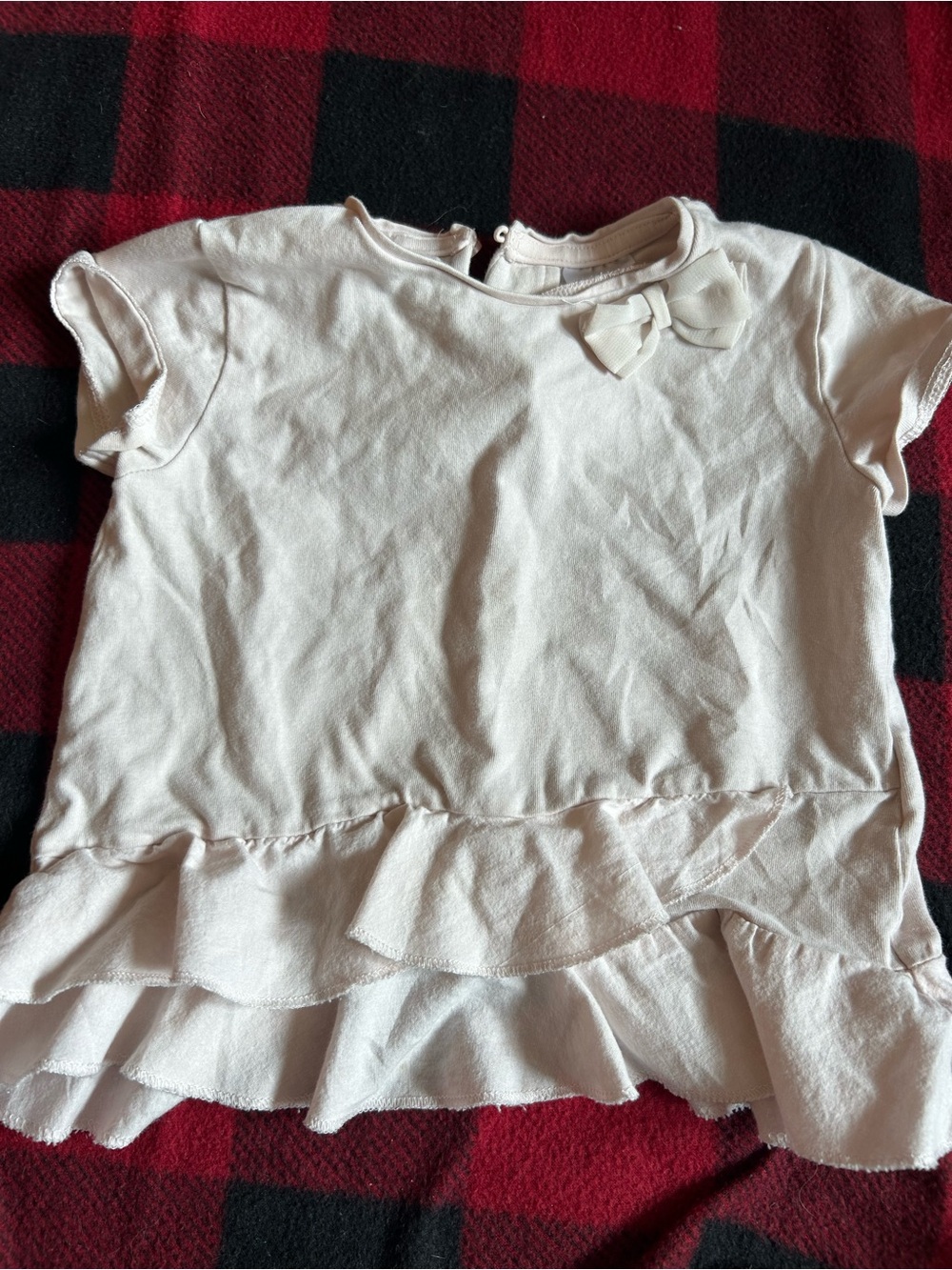 Girls Ruffle Bow Top